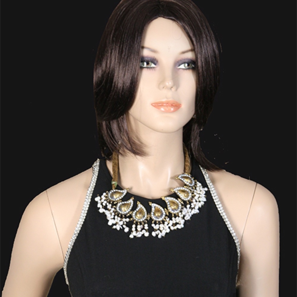 Antique gold pearl necklace
